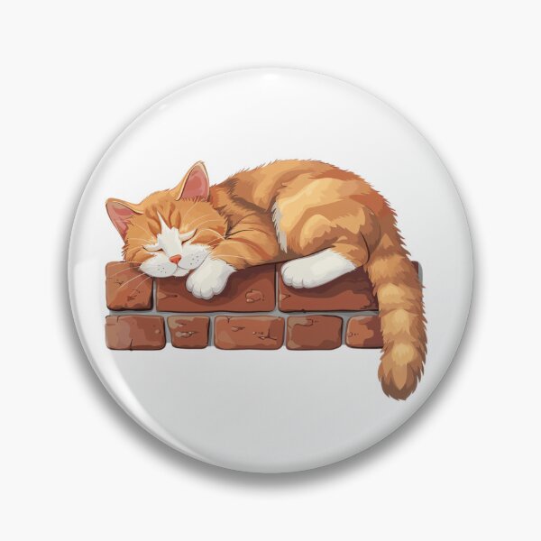 Item preview, Cute Kitty Sleeping on a Wall designed and sold by Sarzel.