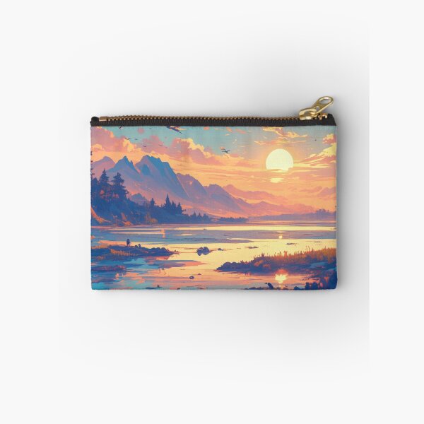 Item preview, Whispering twilight: Idyllic sunrise at the lake designed and sold by PinkisCreations.