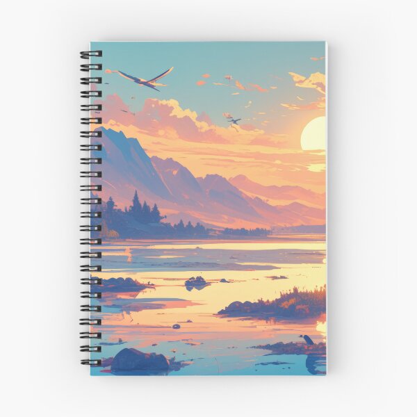 Item preview, Whispering twilight: Idyllic sunrise at the lake designed and sold by PinkisCreations.