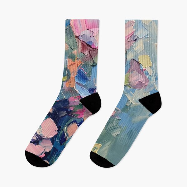 Item preview, Pink Flowers Oil Painting Pattern designed and sold by dcrc.