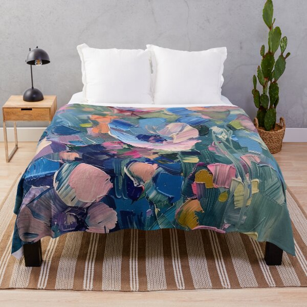 Item preview, Pink Flowers Oil Painting Pattern designed and sold by dcrc.