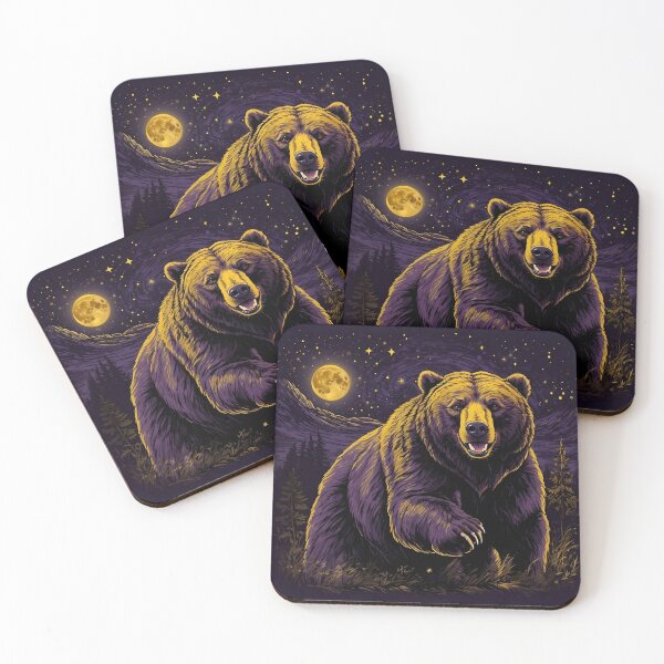 Item preview, Starry Night Bear Drawing designed and sold by PolygonPinnacle.