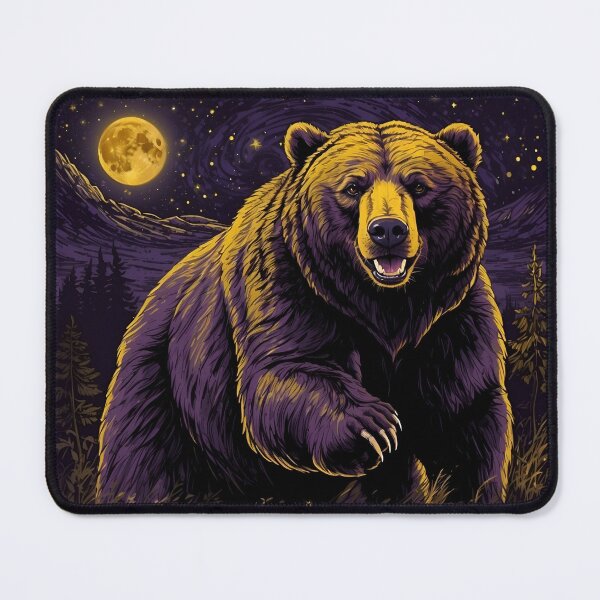 Item preview, Starry Night Bear Drawing designed and sold by PolygonPinnacle.