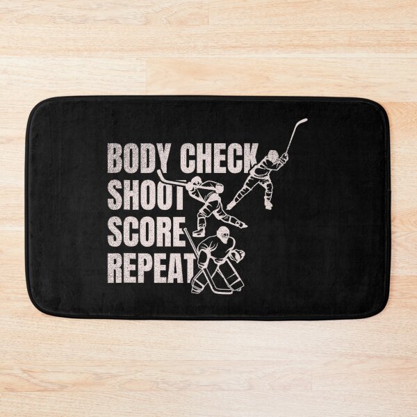 Item preview,  Body Check Shoot Score Repeat Ice Hockey Quote Motivation  designed and sold by YerrouDesing.