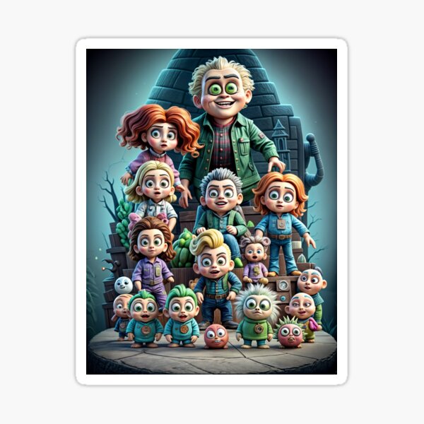 Item preview, Family Portrait: A Magical Meeting of Cartoon Characters designed and sold by elglotonmusical.