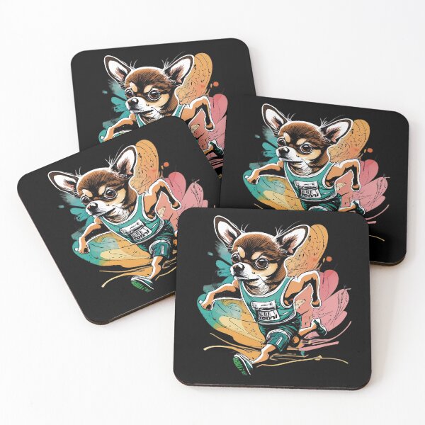Item preview, chihuahua dog running marathon designed and sold by Furrifico.