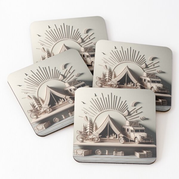Item preview, Vintage Camping Feeling Illustration designed and sold by Gaborai.