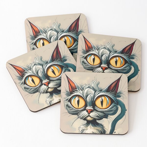 Item preview, Whiskerful Gaze - The Cartoon Cat with Enchanting Yellow Eyes designed and sold by GL!TCH LAB.