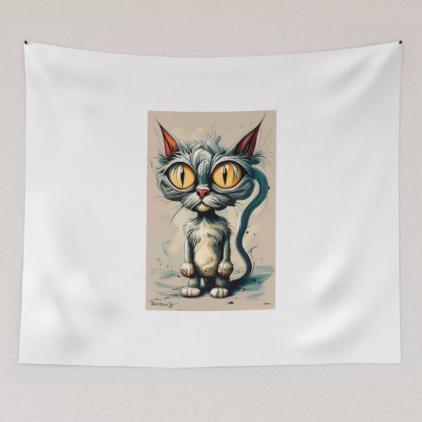Item preview, Whiskerful Gaze - The Cartoon Cat with Enchanting Yellow Eyes designed and sold by GL!TCH LAB.