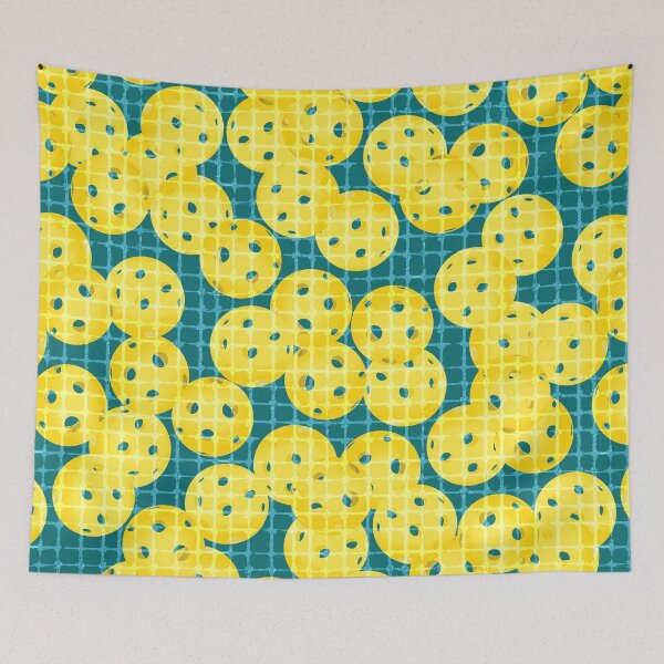 Item preview, Pickleball is Life - Yellow on Teal designed and sold by NiranjanaMani.