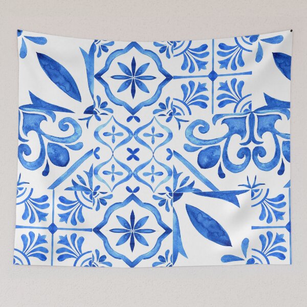 Item preview, Blue and White Ceramic Pattern designed and sold by Inspirely.
