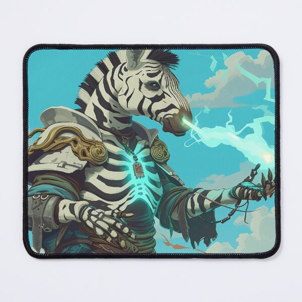 Item preview, Zebra necromancer casting revival spell in the ruind of the ghost town designed and sold by EpicFantasy.