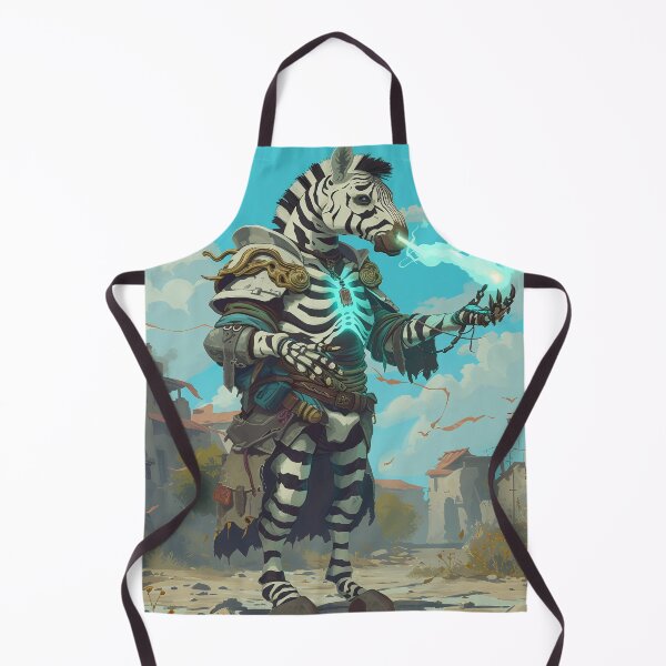 Item preview, Zebra necromancer casting revival spell in the ruind of the ghost town designed and sold by EpicFantasy.