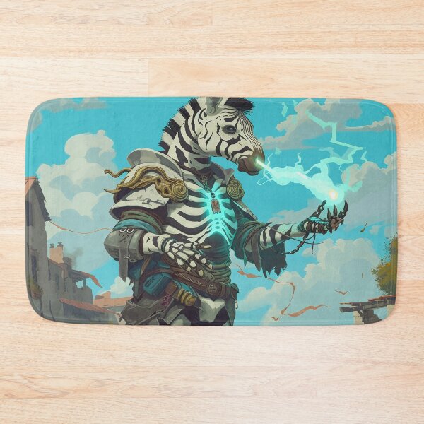 Item preview, Zebra necromancer casting revival spell in the ruind of the ghost town designed and sold by EpicFantasy.