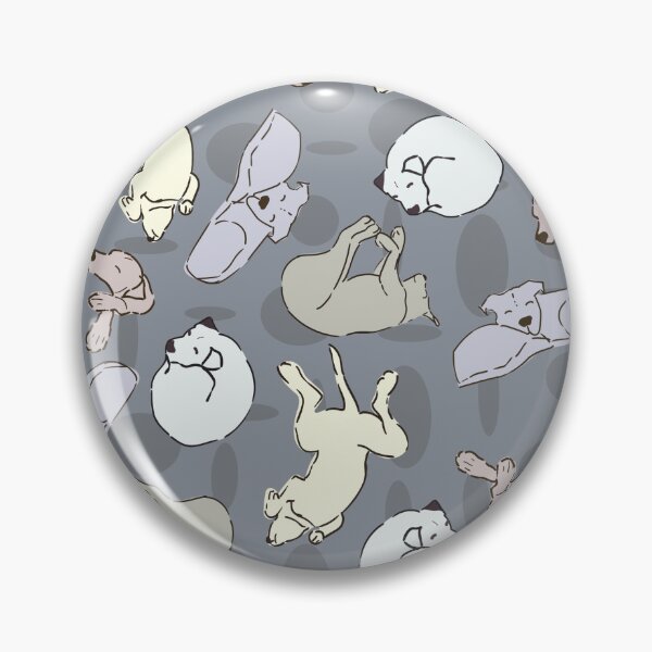 Item preview, Modern Whimsical Sleeping Dogs - Vanilla on  Gunmetal Gray designed and sold by NiranjanaMani.