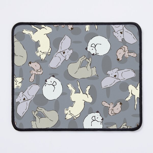 Item preview, Modern Whimsical Sleeping Dogs - Vanilla on Gunmetal Gray designed and sold by NiranjanaMani.