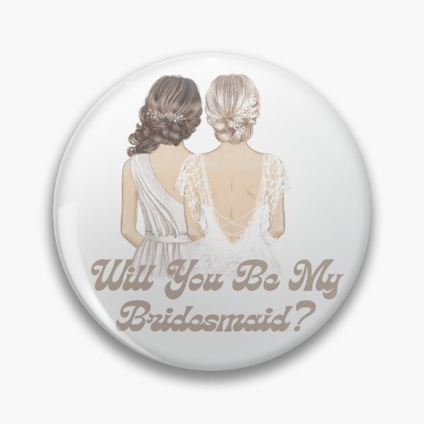 Item preview, will you be my bridesmaid retro script designed and sold by mariana83.