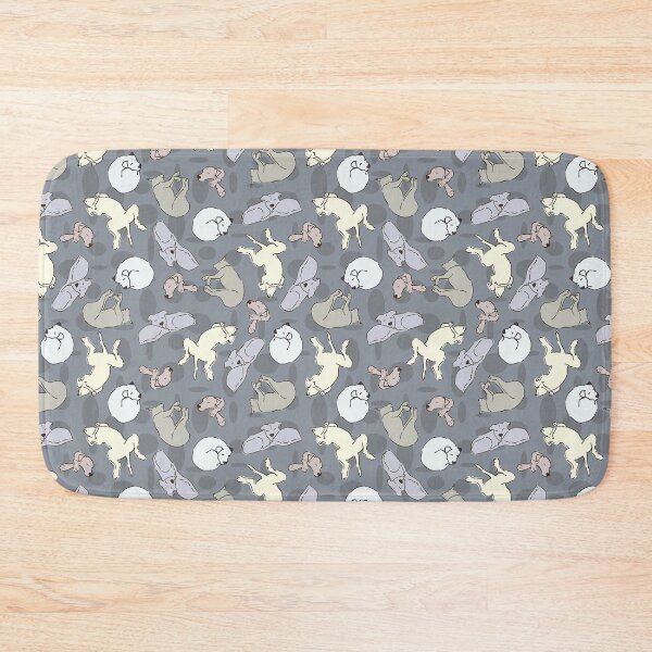 Item preview, Modern Whimsical Sleeping Dogs - Vanilla on  Gunmetal Gray designed and sold by NiranjanaMani.