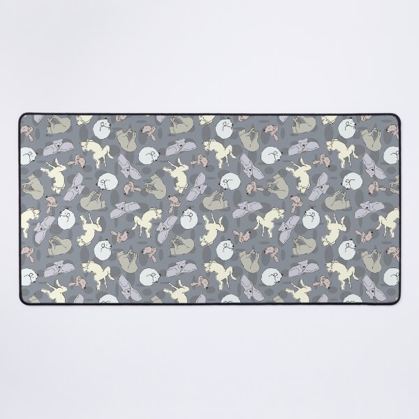 Item preview, Modern Whimsical Sleeping Dogs - Vanilla on Gunmetal Gray designed and sold by NiranjanaMani.