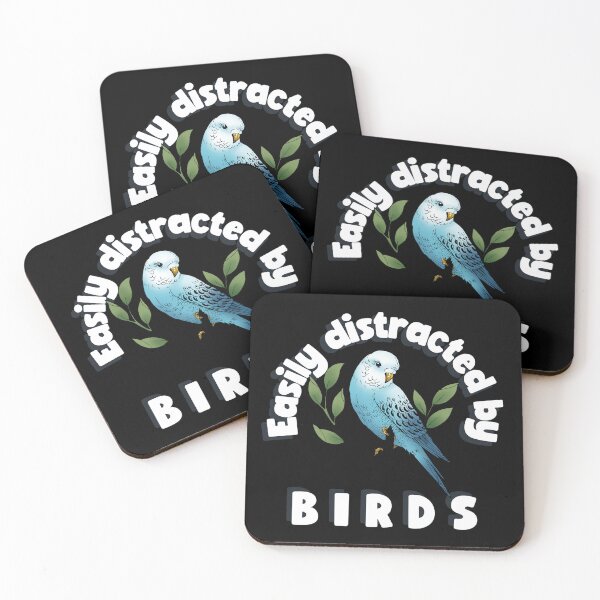 Item preview, Easily distracted by birds, hobbies bird watching funny designed and sold by wittyprinttop.