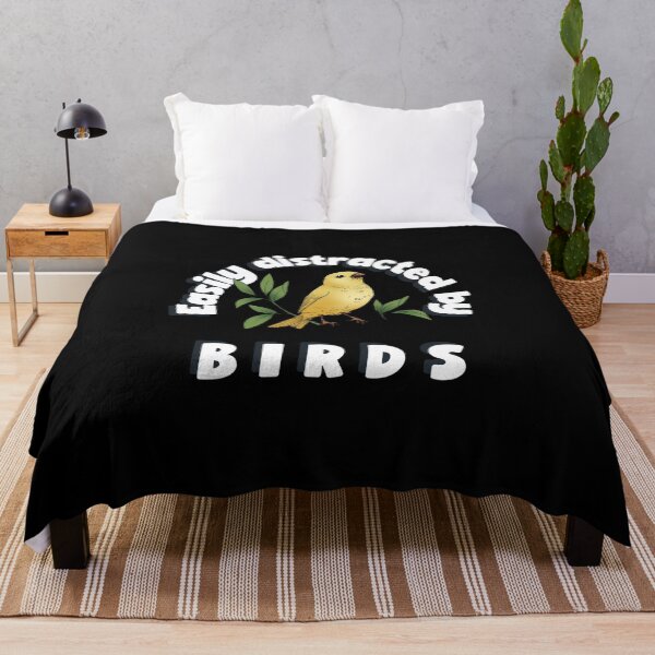 Item preview, Easily distracted by birds, hobbies bird watching funny designed and sold by wittyprinttop.