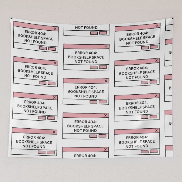 Item preview, Error 404: Bookshelf Full Pink designed and sold by Alyssa Caputo.