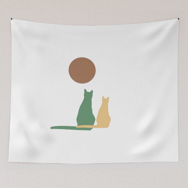 Item preview, two cats designed and sold by Happy colors shop.