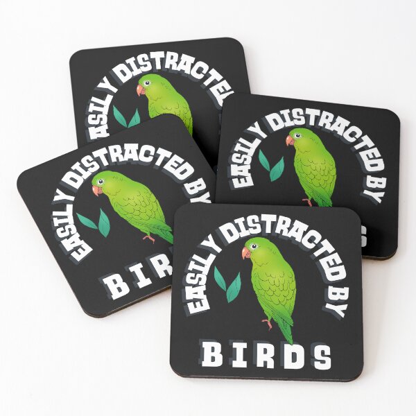 Item preview, Easily distracted by birds, hobbies bird watching funny designed and sold by wittyprinttop.