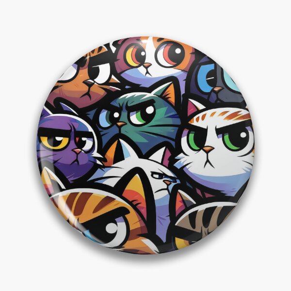 Item preview, suspicious cats designed and sold by Truck Stop One.
