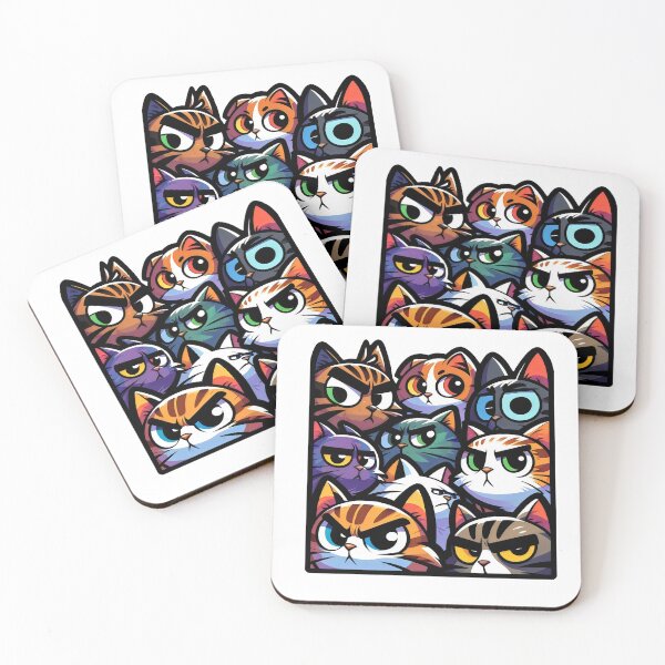 Item preview, suspicious cats designed and sold by Truck Stop One.