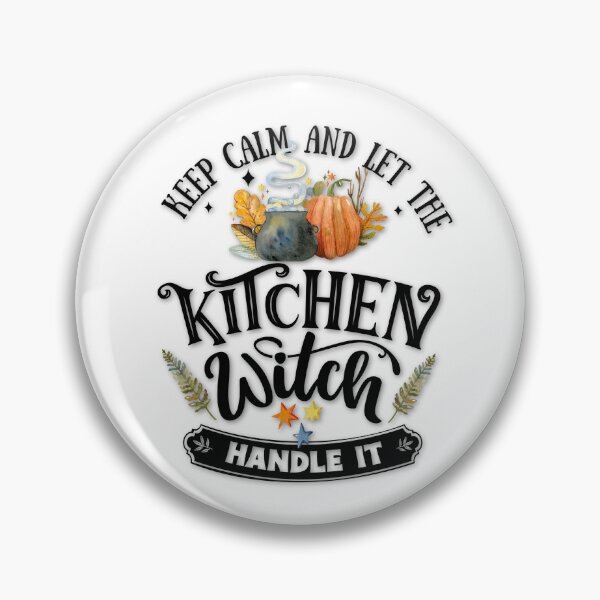 Item preview, Keep Calm and Let the Kitchen Witch Handle it, Kitchen Witchery, Cute Witchy Style, Pumpkins and Cauldrons designed and sold by Alaska Magick.