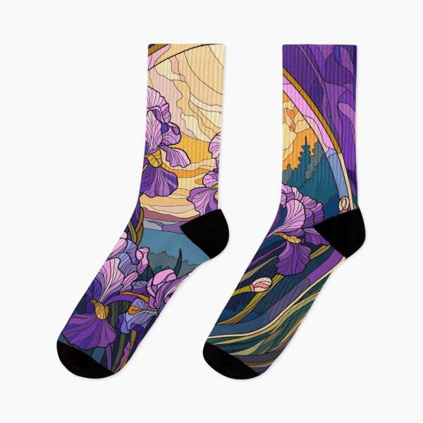 Item preview, Purple Iris Stained Glass designed and sold by Slh69.