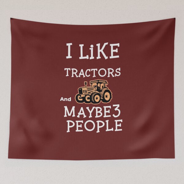 Item preview, I Like Tractors and maybe 3 people designed and sold by BlueGoldArt.