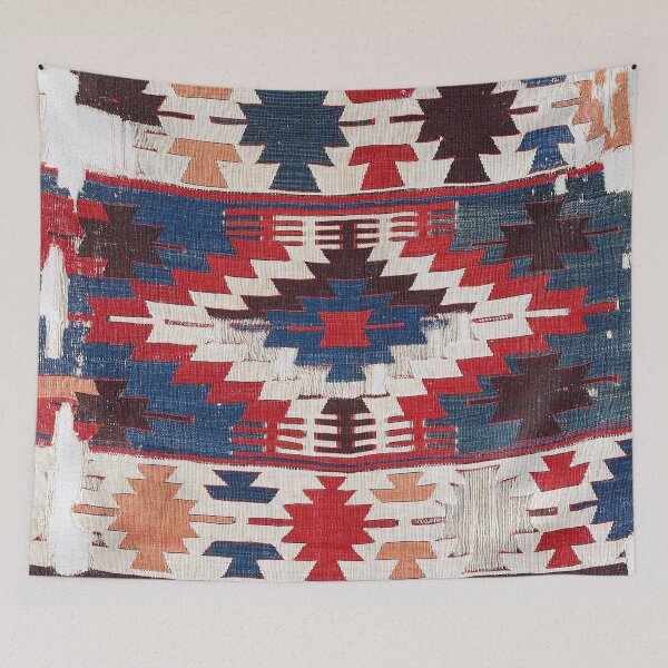 Item preview, Karapinar Antique Tribal Kilim Fragment  designed and sold by Vicky Brago-Mitchell®.