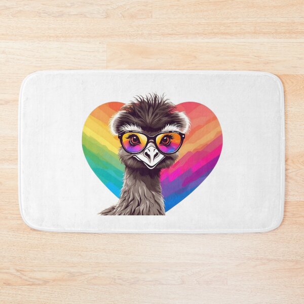 Item preview, Cute Rainbow Heart Emu designed and sold by JohnChocolate.