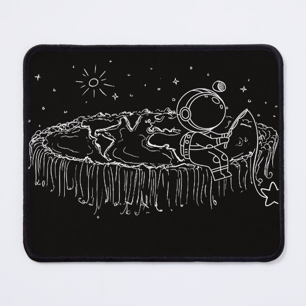 Item preview, Sitting astronaut on flat earth fishing a star designed and sold by dmtdc.