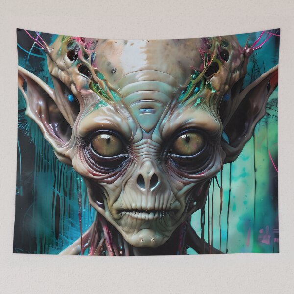 Item preview, Alien Graffiti Art Portrait designed and sold by TheArtOfPat.