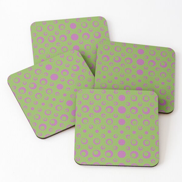 Item preview, Lime Green Purple Circle Bubble Ring Molecule Flow Pop Art Modern Pattern designed and sold by PenguinForests.