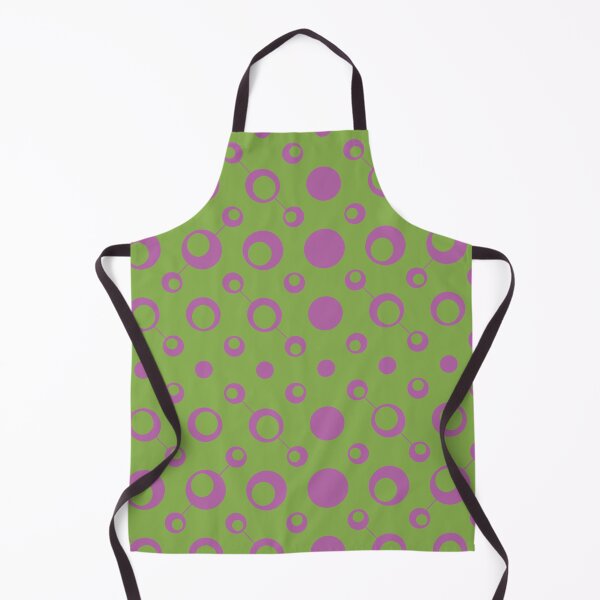 Item preview, Lime Green Purple Circle Bubble Ring Molecule Flow Pop Art Modern Pattern designed and sold by PenguinForests.