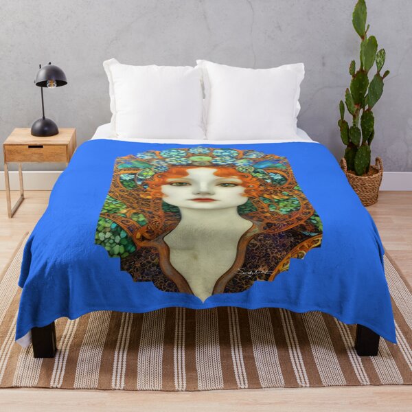 Item preview, Portrait of Beautiful Woman in Vintage Tiffany Stained Glass Style designed and sold by Sandy Richter.