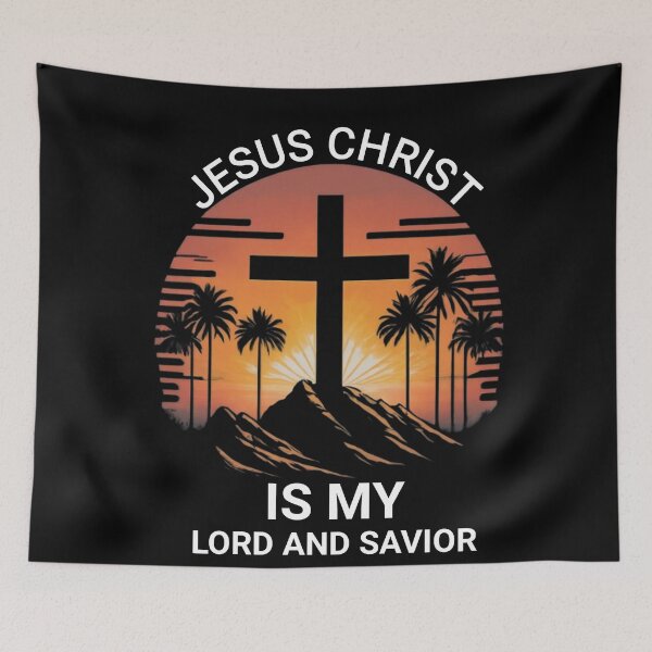 Item preview, "JESUS CHRIST IS MY LORD AND SAVIOR".JESUS IS MY LORD AND SAVIOR WITH CROSS, designed and sold by ChristianArt6.