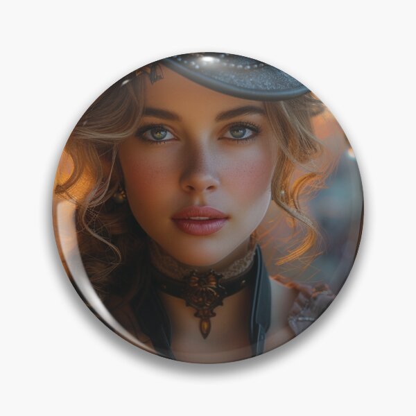 Item preview, Steampunk woman at sunset with saxophone.Hyperrealism designed and sold by IrinaMinevich.