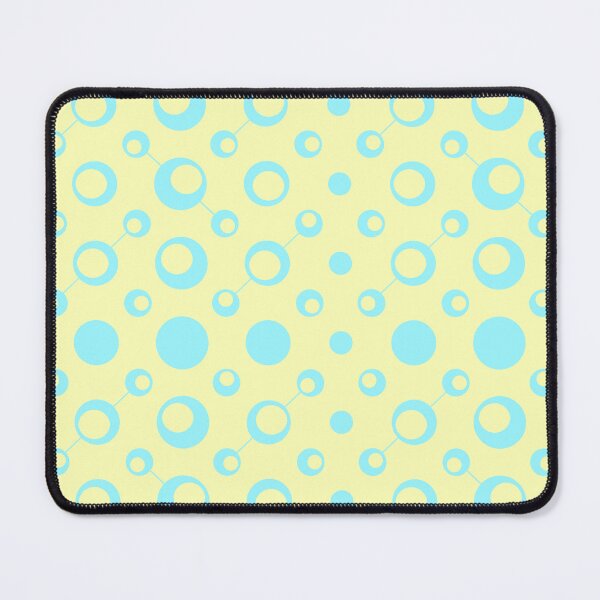 Item preview, Yellow Blue Circle Ring Bubble Molecule Airiness Modern Pop Art Pattern designed and sold by PenguinForests.