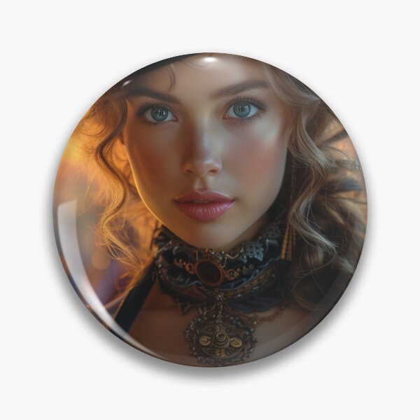 Item preview,  Steampunk woman at sunset with saxophone.Hyperrealism designed and sold by IrinaMinevich.