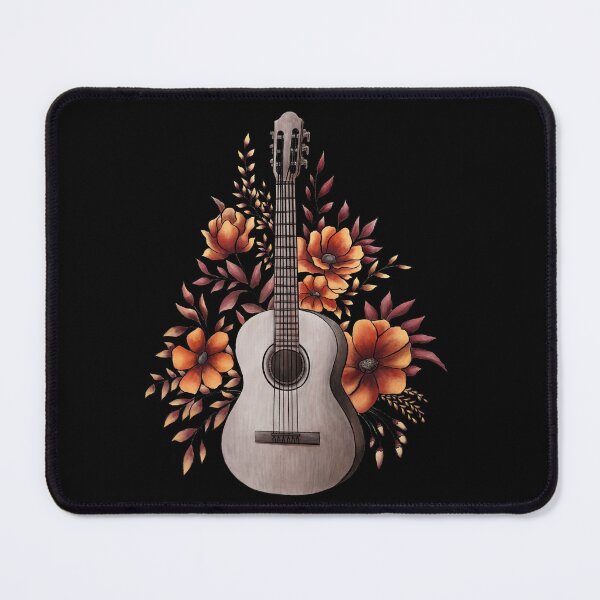 Item preview, Guitar and flower, black designed and sold by AnnRu-art.