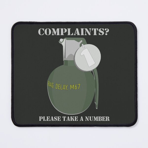 Item preview, Army Dad Joke Complaints Department M67 Grenade Meme designed and sold by MilitaryMart.