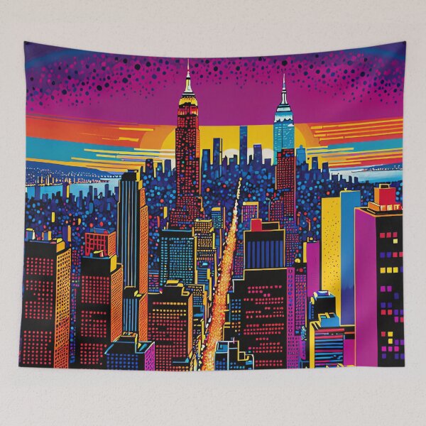 Item preview, Luminous Cityscapes: A Pointillist Dream designed and sold by PanoramaPrints.