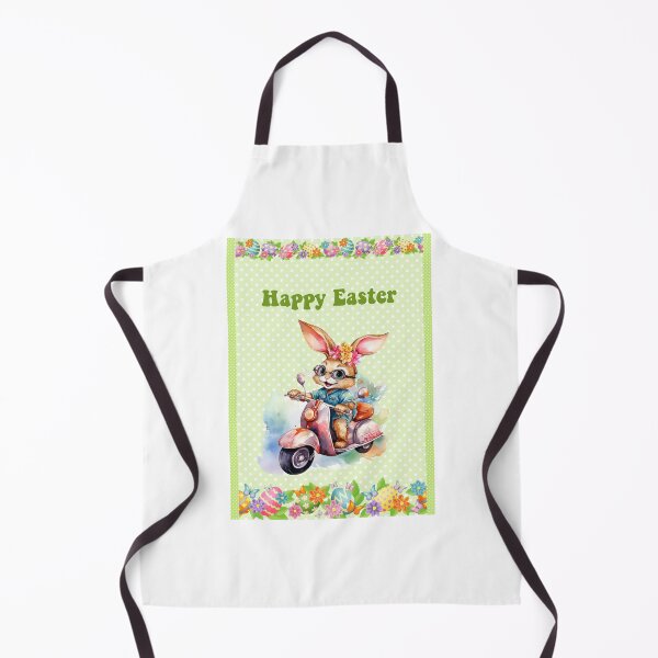 Item preview, Happy Easter card with watercolor Funny Cute Easter Bunny on the bike postcard designed and sold by Createya.