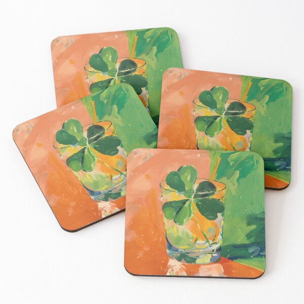 Item preview, Celestial Irish Bliss- St. Patrick's Day Acrylic Paintings Infused with Margarita Magic and Shamrock Elegance Generative AI designed and sold by OlfactoART Studio.