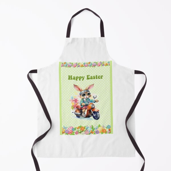 Item preview, Happy Easter card with watercolor Funny Cute Easter Bunny on the bike postcard designed and sold by Createya.